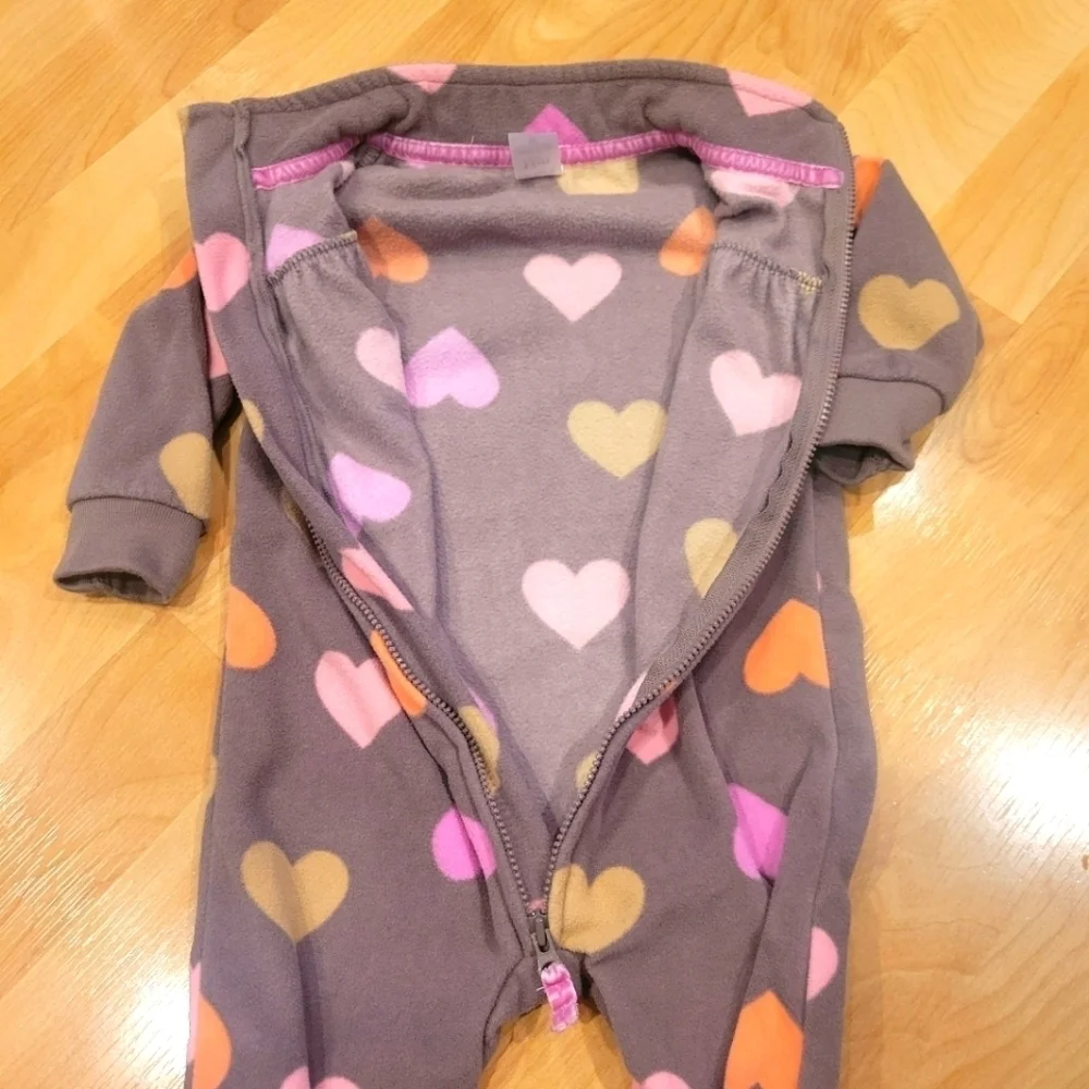 Carter's Fleece Long Sleeve Jumpsuit Size 12 months